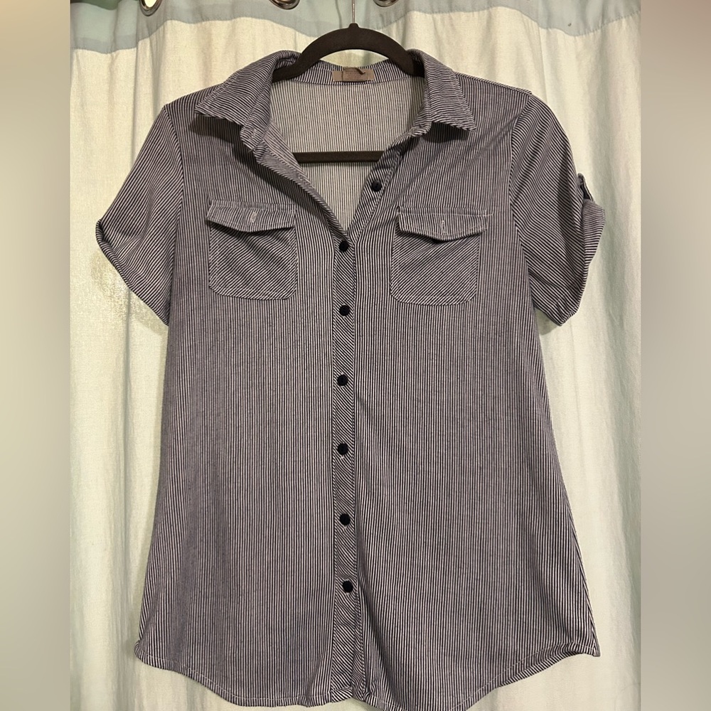 Button down striped shirt